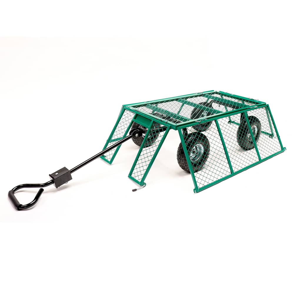 Chariot de Jardin XXL en Métal 300 kg – Remorque de Transport Robuste, Multi-Usage et Facile à Manœuvrer - Idéal pour Bricolage et Jardinage - 4