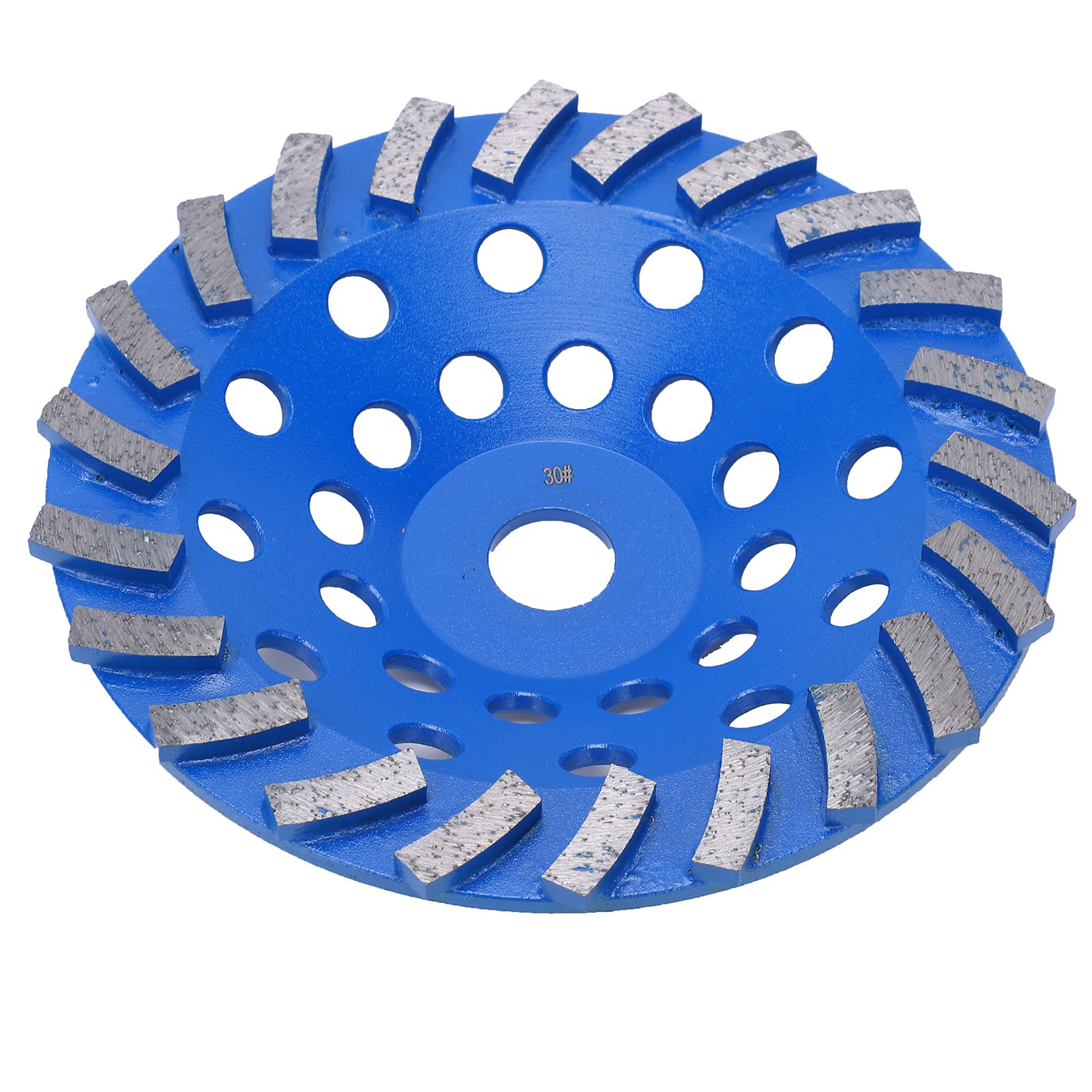 Meule diamantée bleue 24 dents 180 mm 30 mailles pour ponçage du béton, de la pierre, du ciment, applicable aux meuleuses d'angle - 2