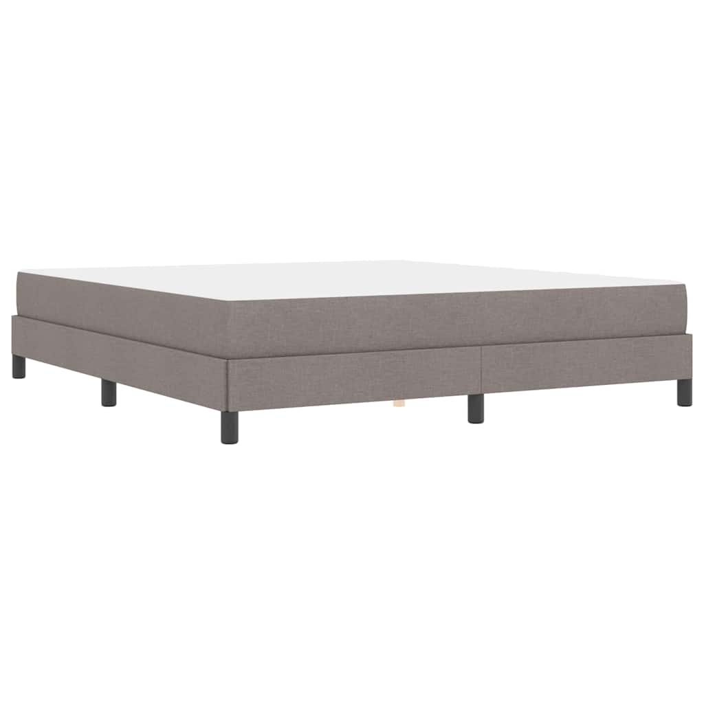 Cadre de lit avec matelas Taupe 180 x 200 cm tissu - 9