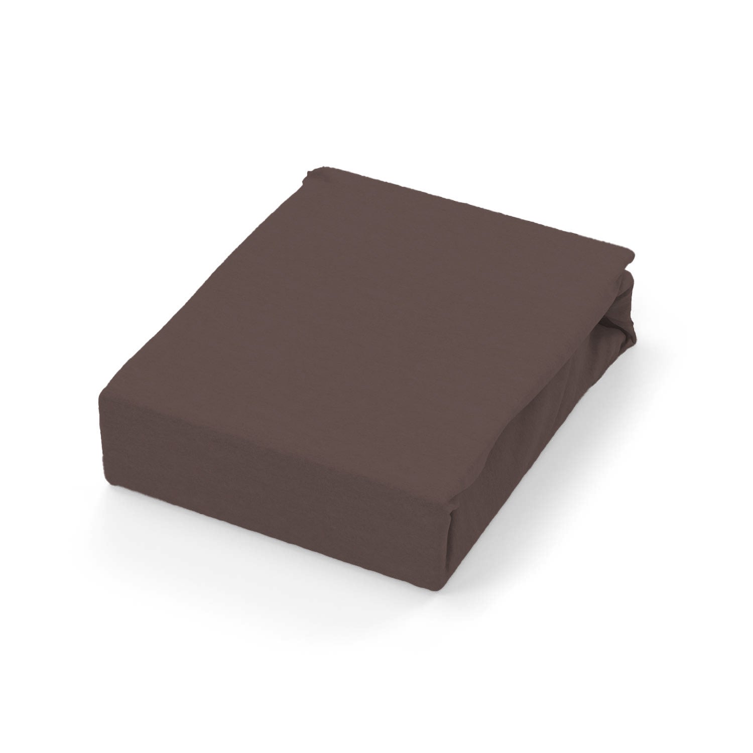 Drap plat en coton 57 fils 260x300 cm UNI brun, par Soleil d'ocre - 2