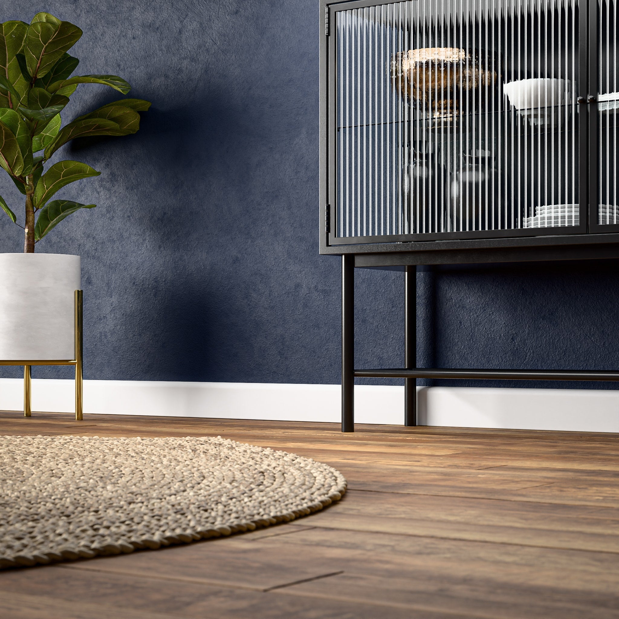 Plinthe Passe-Câble PVC 80 mm - Blanc - 1 m, À l'unité - 3