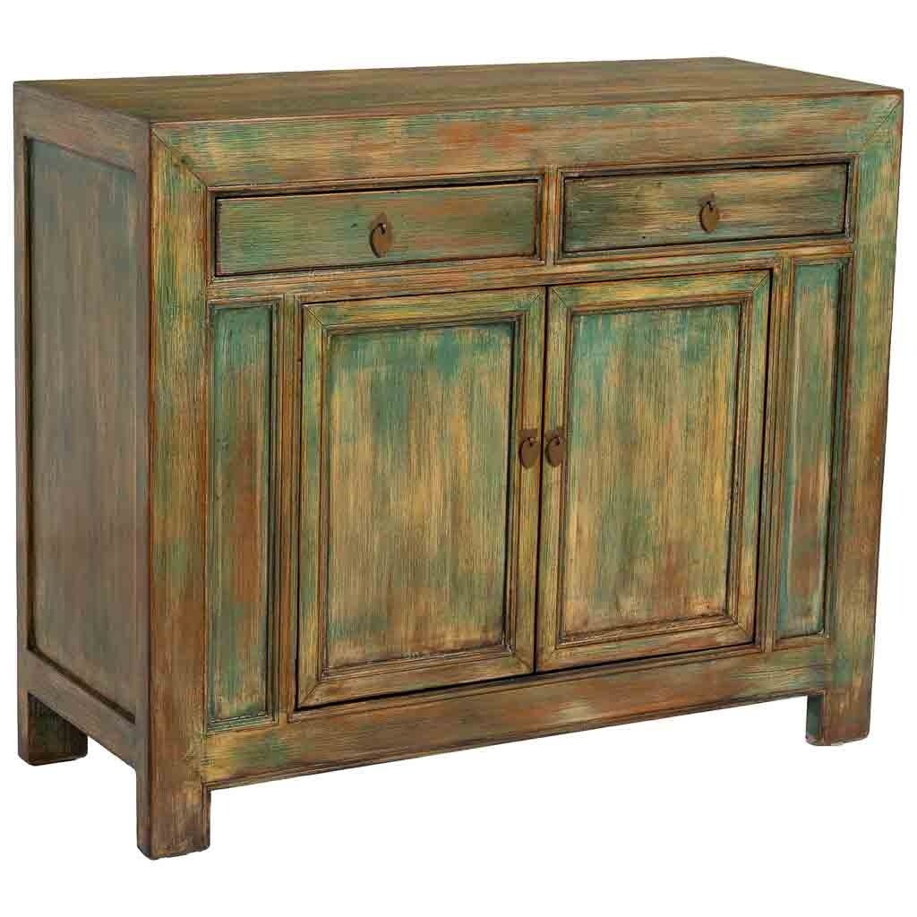 Wanderlust  Recibidor De Madera Envejecido 115X45x95h Cm Verde , Leroy Merlin