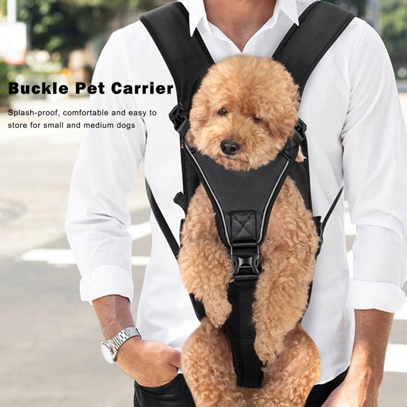 Bolsa peitoral para animais de estimação, ajustável com fecho de pressão, estampa camuflada (vermelha, M) - 4