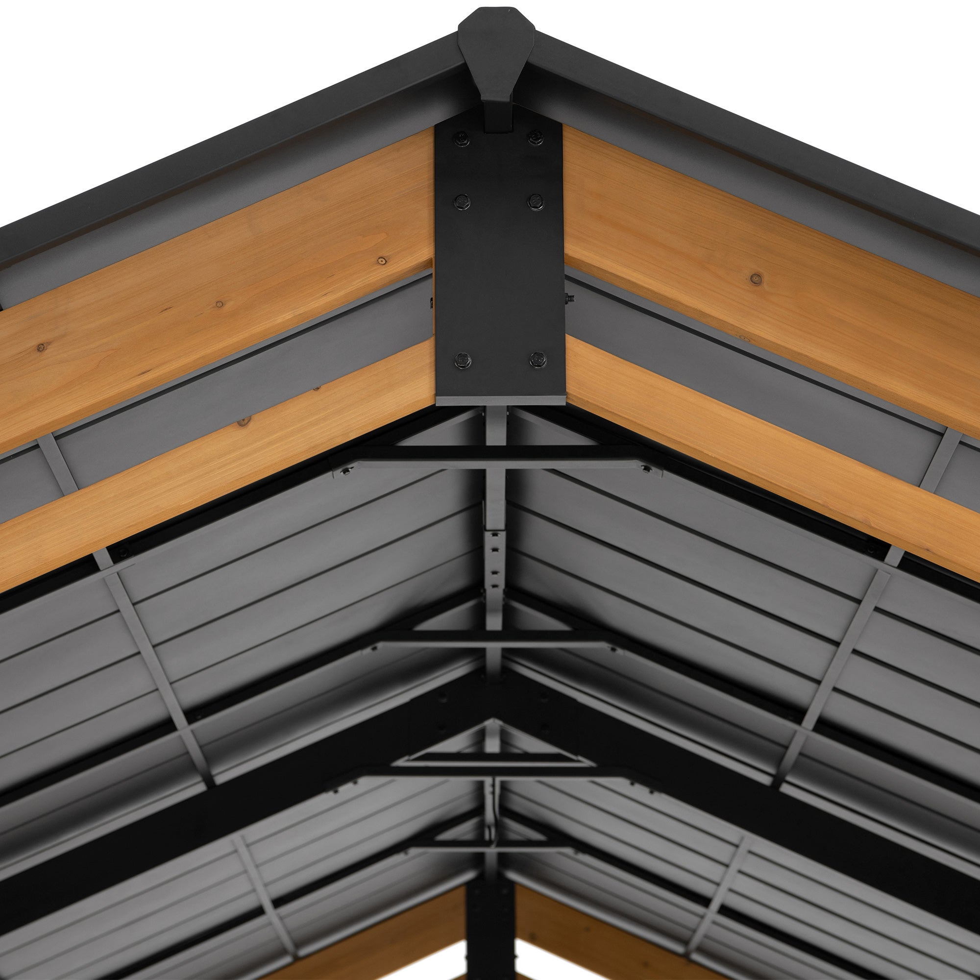 Carport en bois de cèdre DIRAN - 336 cm x 603 cm, anthracite - 6