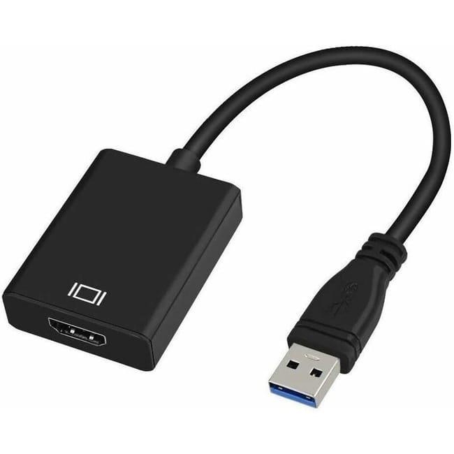 Adapter USB 3.0 do HDMI, konwerter USB 3.0/2.0 do HDMI 1080p Full HD (męski na żeński), kompatybilny z systemami Windows XP 7/8/8.1/10