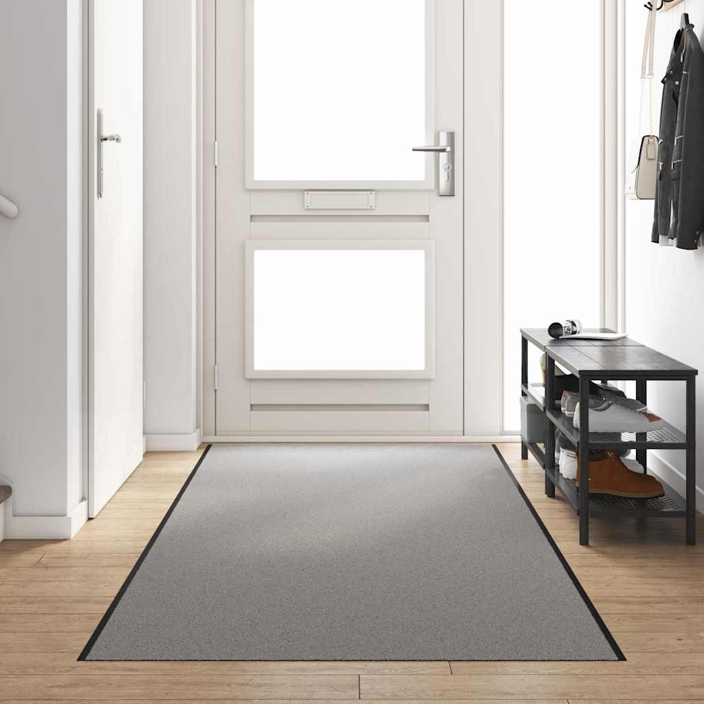 Dywanik wejściowy Szary i czarny 120 x 350 cm 100% poliamid vidaXL