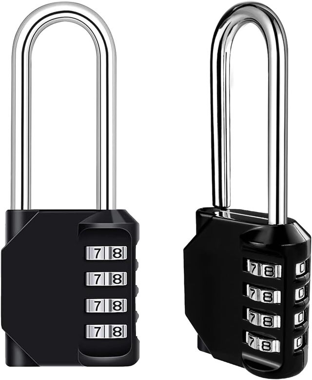 Lot 4 Cadenas Marin à Clés Identiques SEPOX – 40 Mm Laiton Solide, Anse Longue Inox Antirouille 56 Mm, 8 Clés, Extérieur Jardin Portail
