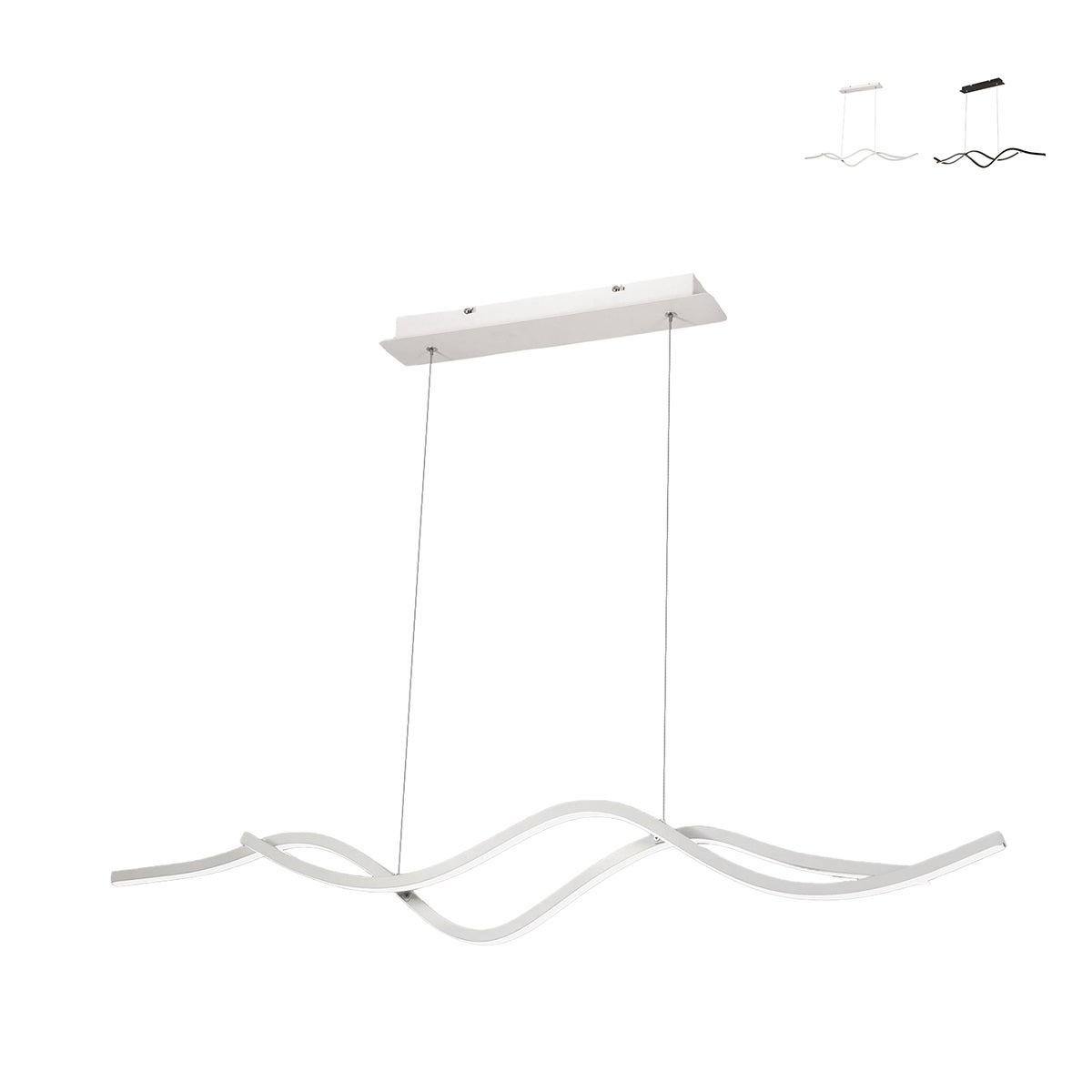 Sinuo 36W Biała lampa wisząca LED 3666-45-102 Fabas Luce