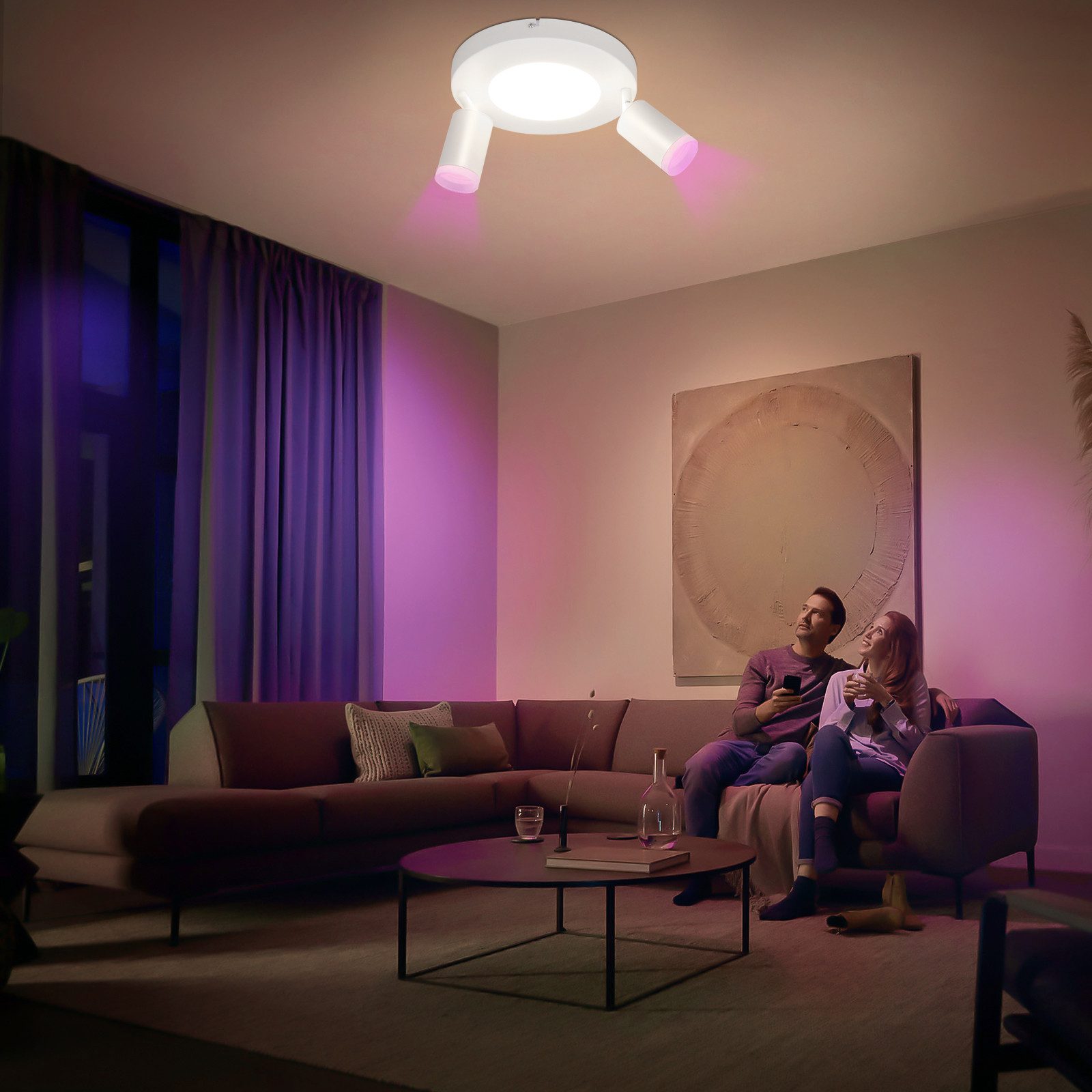 NETTLIFE Spot de plafond 2 ampoules GU10 20W chambre 3000k Pivotant Pivotant en métal à 350° - 7