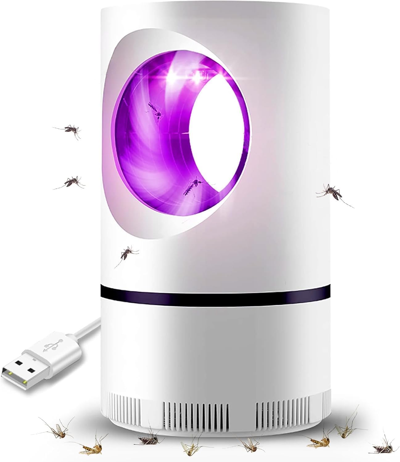 Lampa owadobójcza UV LED, elektryczna pułapka na muchy USB, skuteczna i bezpieczna do użytku wewnątrz i na zewnątrz