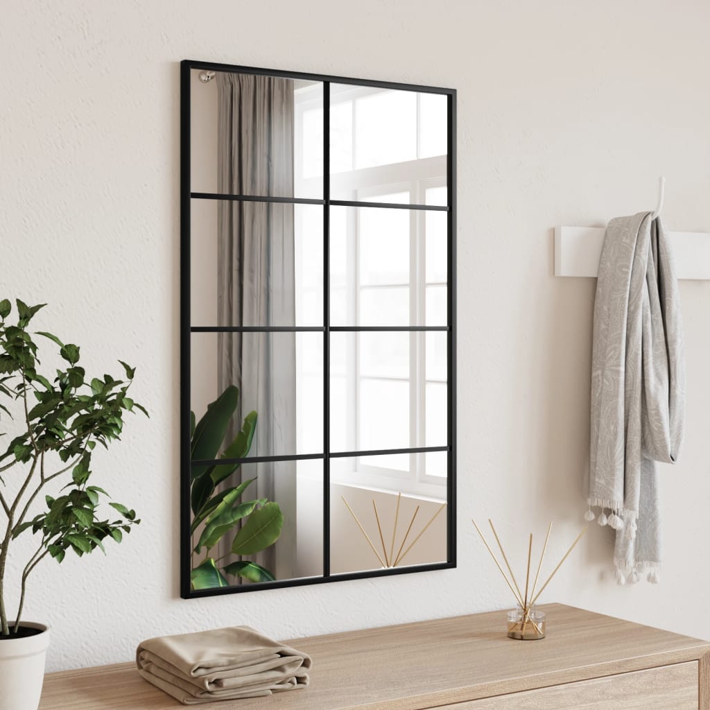 Vidaxl Espejo De Pared Rectangular De Hierro 50X80 Cm Negro , Leroy Merlin