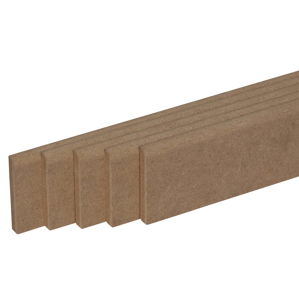 lot de 5 plinthes bord arrondi médium (mdf) 2200 x 68 x 9 mm PEFC 70% - 2