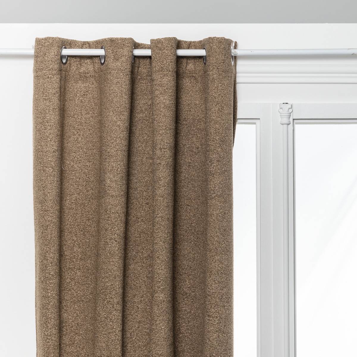 Anytime Home Tenda Oscurante A Strati - 132 Cm Larghezza Per Pannello - Colore Nero Con Interno In Pizzo - Con Occhielli E Fascette