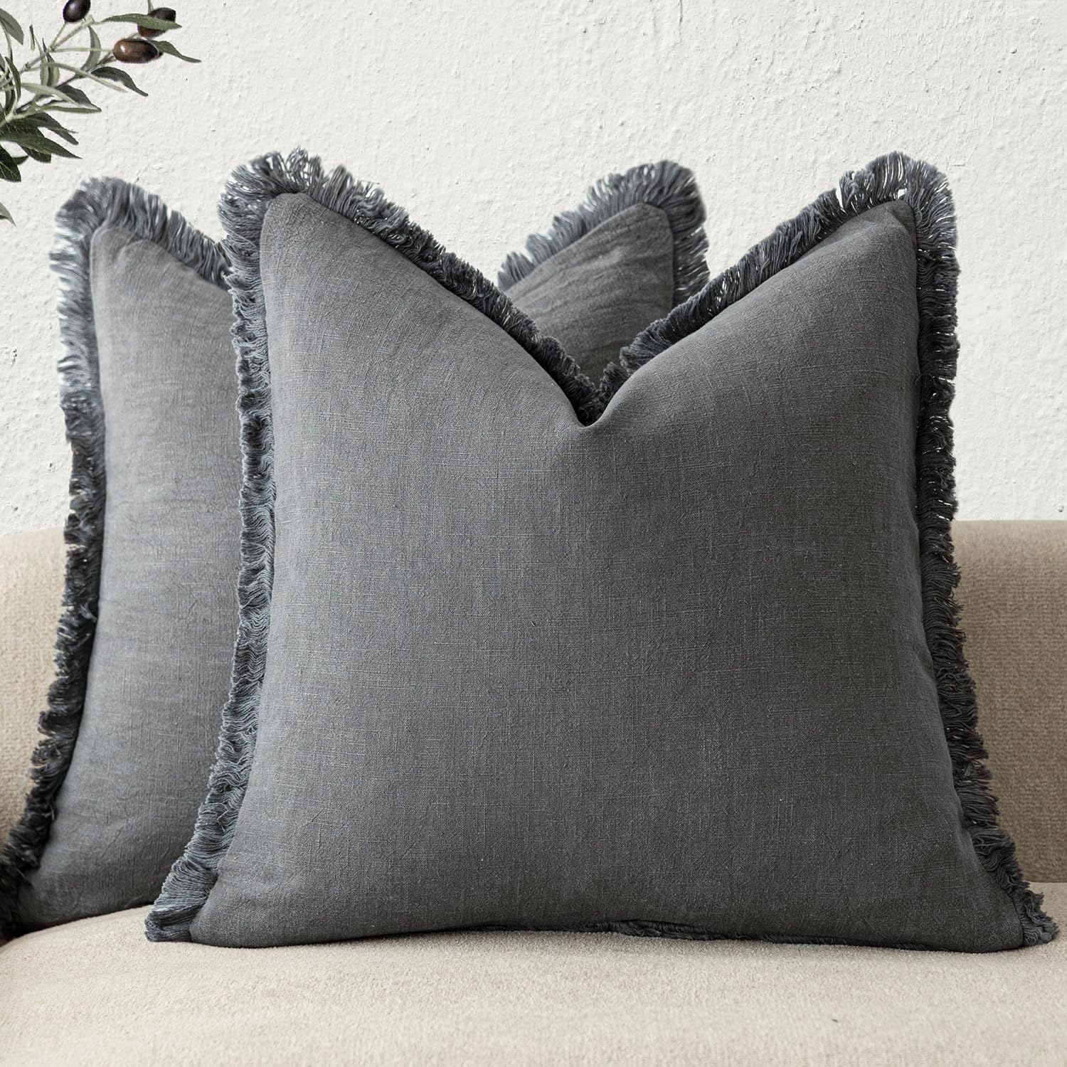 MEKAJUS - Juego De 4 Fundas De Almohada Decorativas, De Pana Suave, Cuadradas, Para Decoración