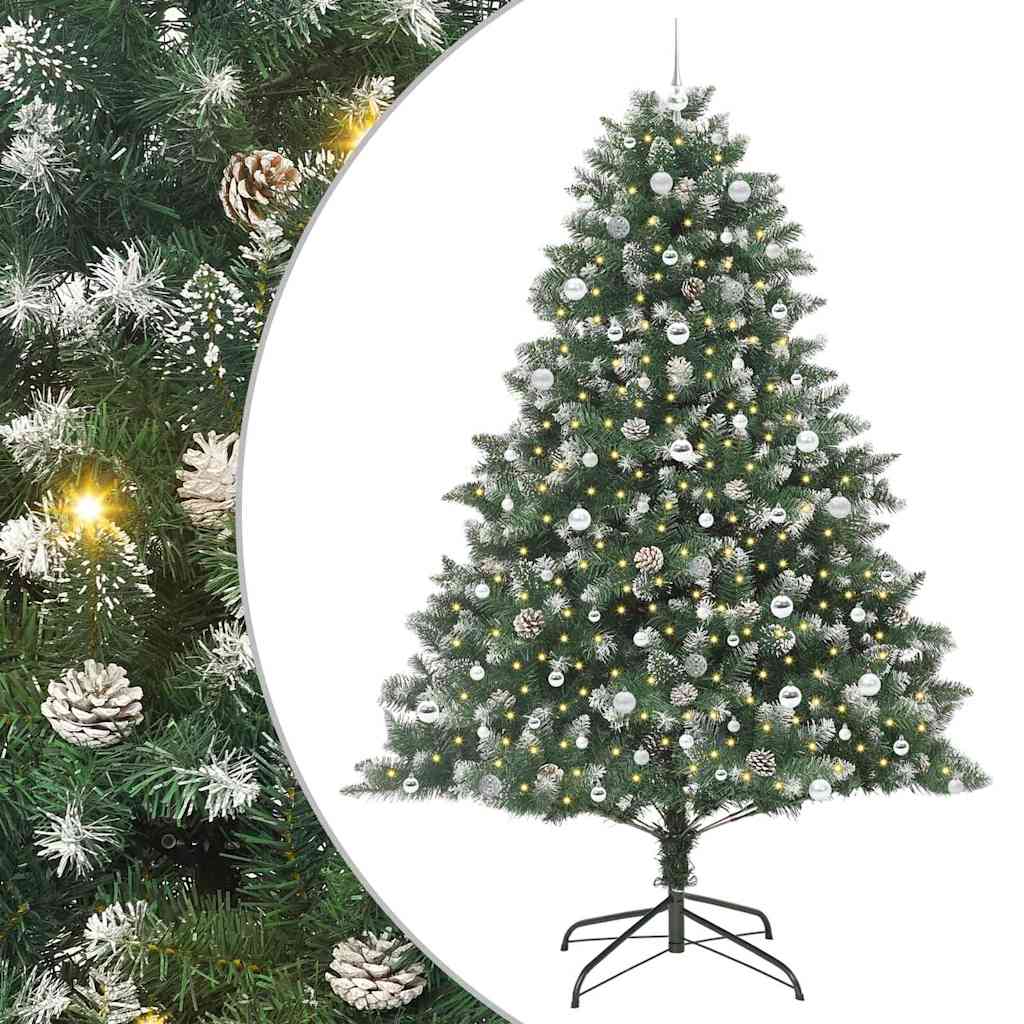 Sztuczna choinka Zielony 160 x 160 x 240 cm PVC, plastik i stal
