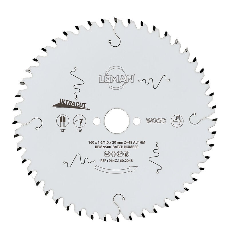 Lame fine LEMAN pour scie circulaire portative - pour bois - - 2