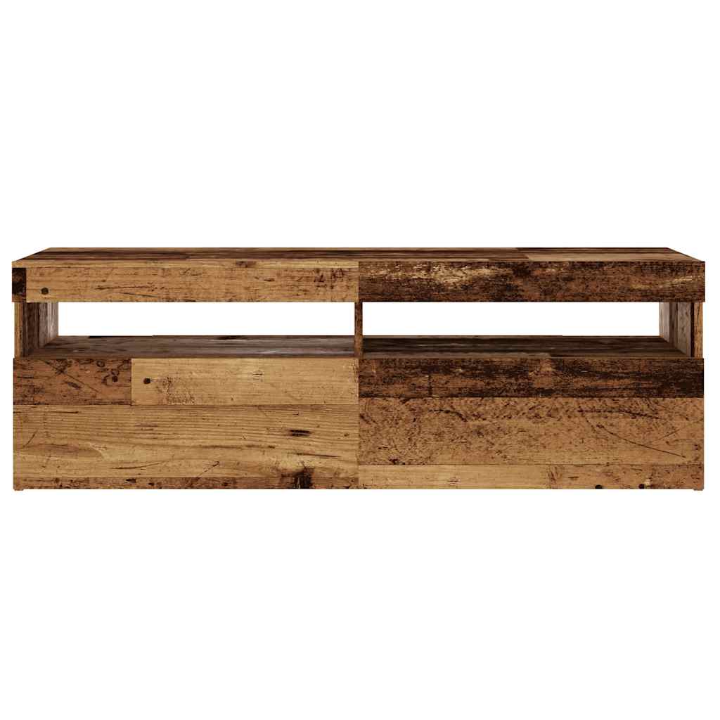 Móvel de TV | Armário de TV com luzes LED derivados de madeira madeira velha CFW46646 - 7