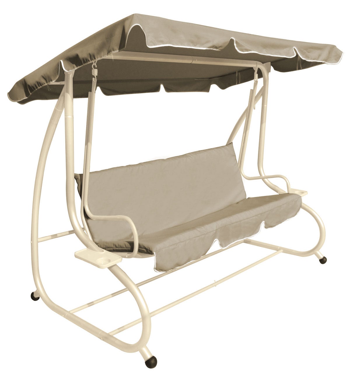 Dondolo Da Giardino 3 Posti Totò Piccinni - Struttura In Ferro Con Cuscini E Tettuccio Regolabile - Foto 6