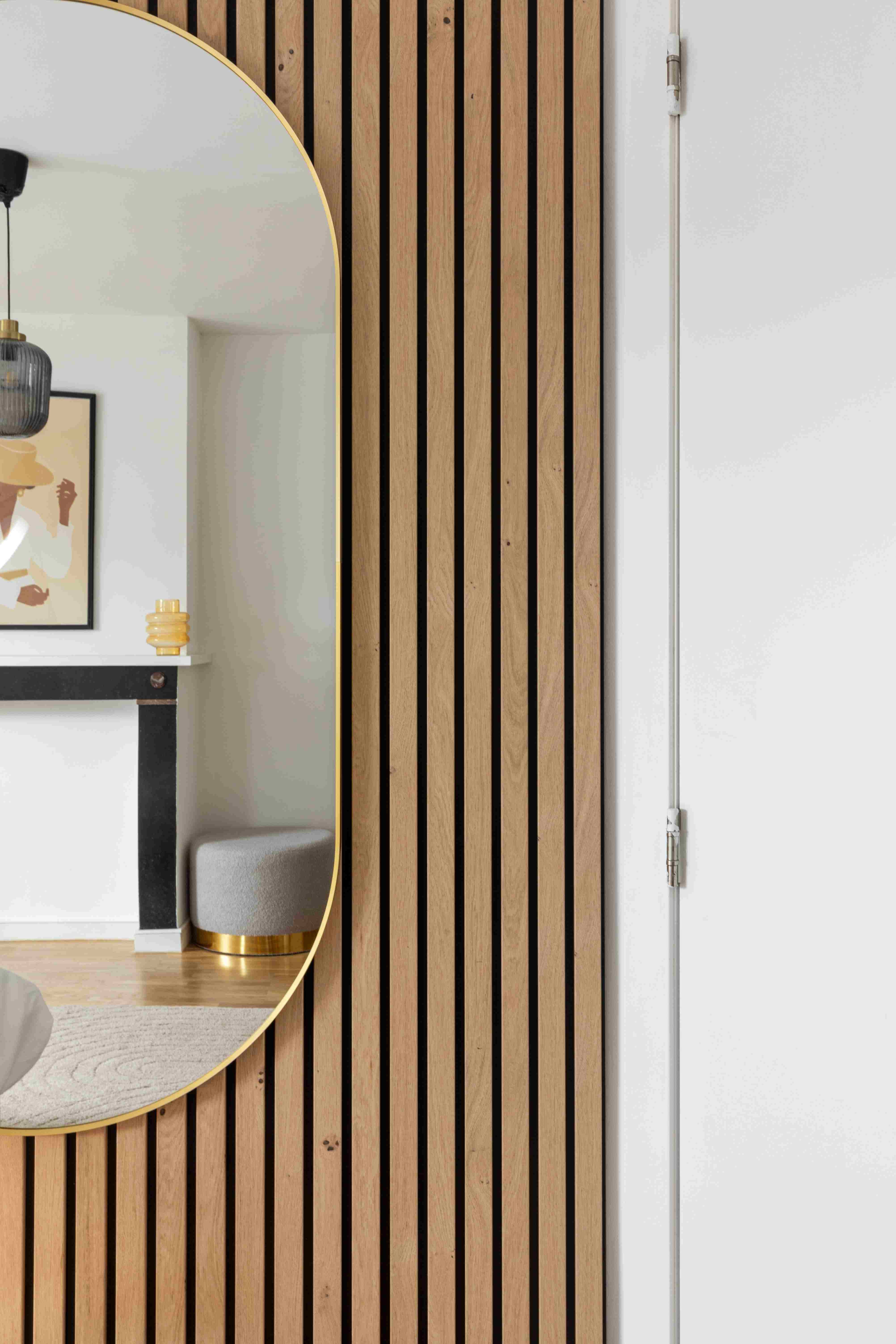 Panneau Mural : Maestro Latt (Pack de 2) Bois Naturel / Fond Noir 1,25M - 2