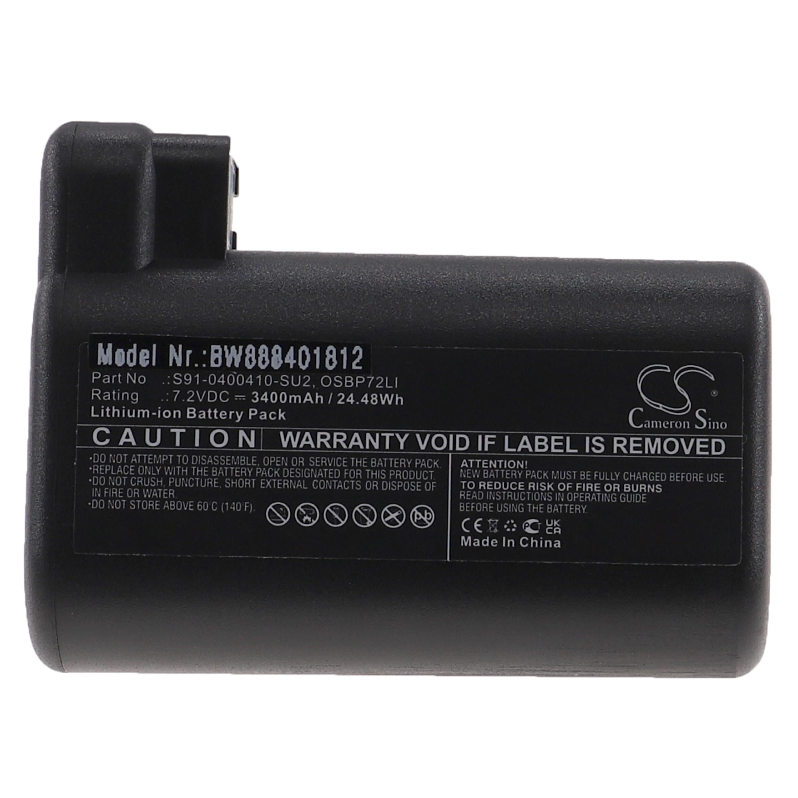vhbw 1x Batterie compatible avec AEG 900277268, 900258195, 900277283, 900277479, 900277478, 900277483 aspirateur noir (3400mAh, 7,2V, Li-ion) - 6