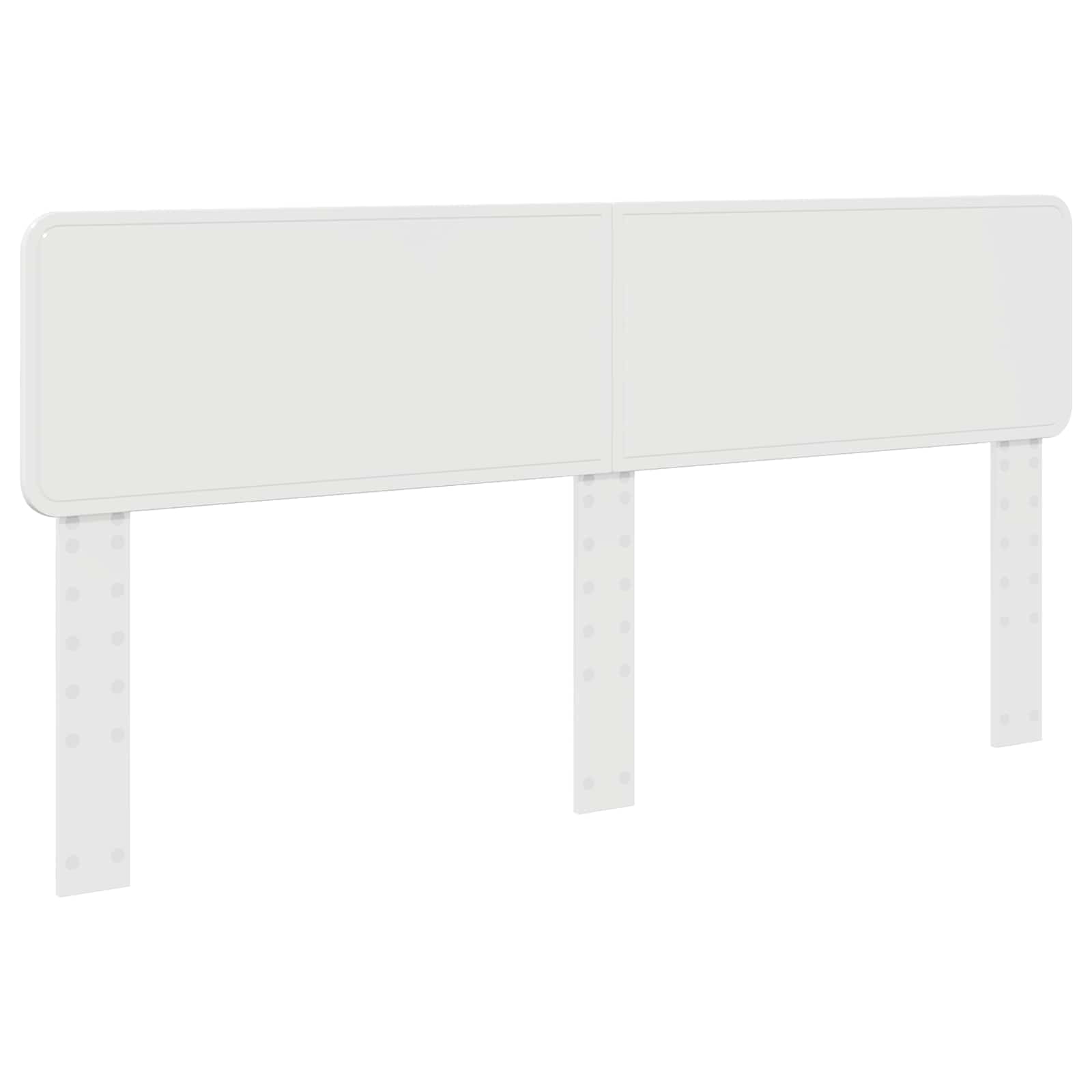Lit de rangement réglable blanc 180 x 200 cm en panneau de bois - 7
