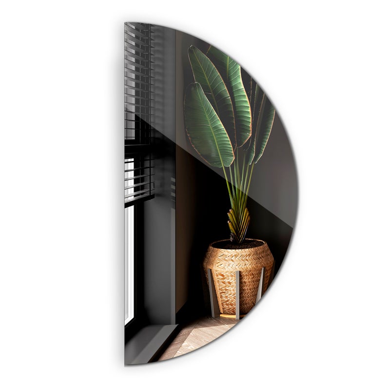 Zdjęcia - Lustro ścienne TULUP Lustro półokrągłe 25x50 cm małe do łazienki lub przedpokoju Tulup