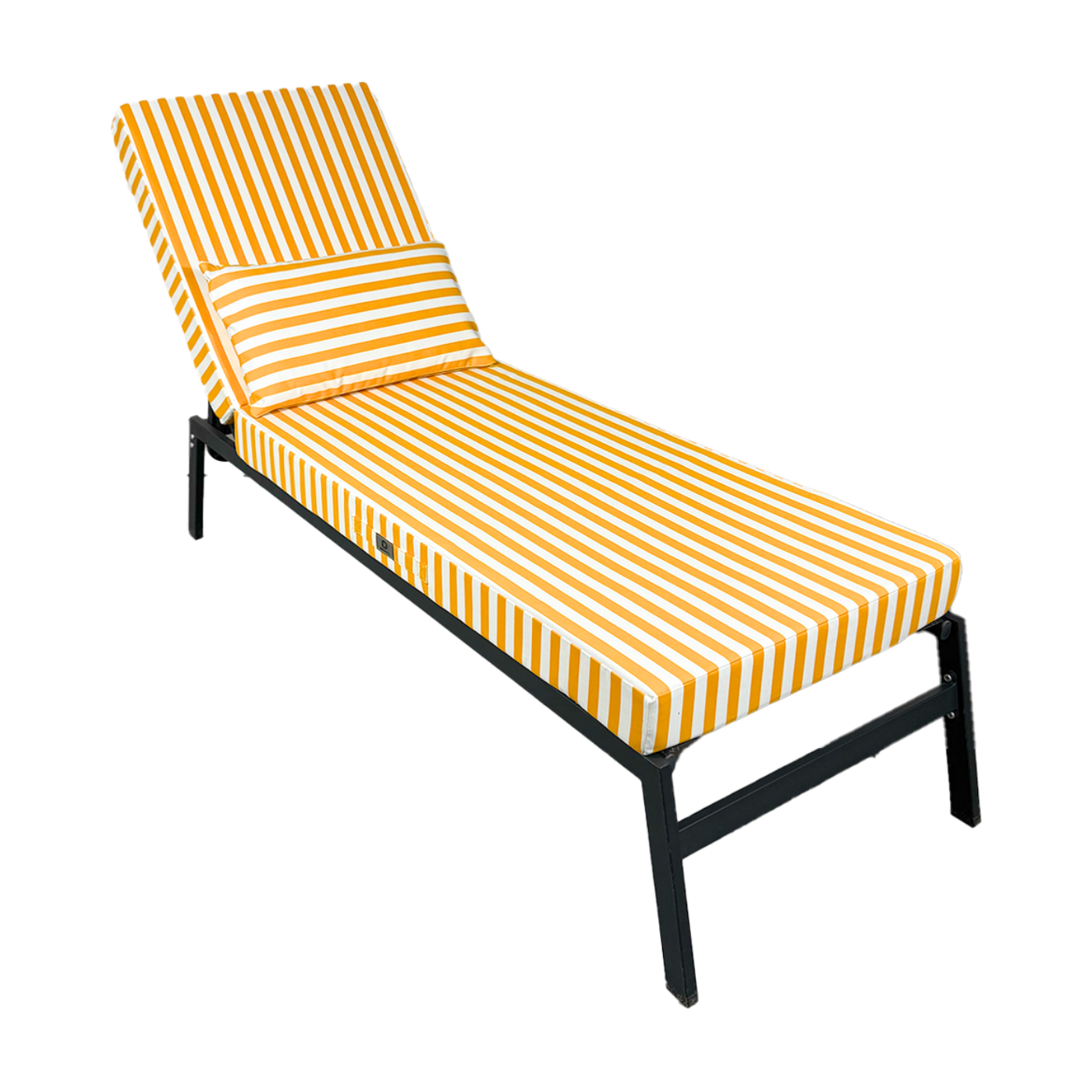 Coussin bain de soleil premium avec coussin - Rayures Jaunes - 3