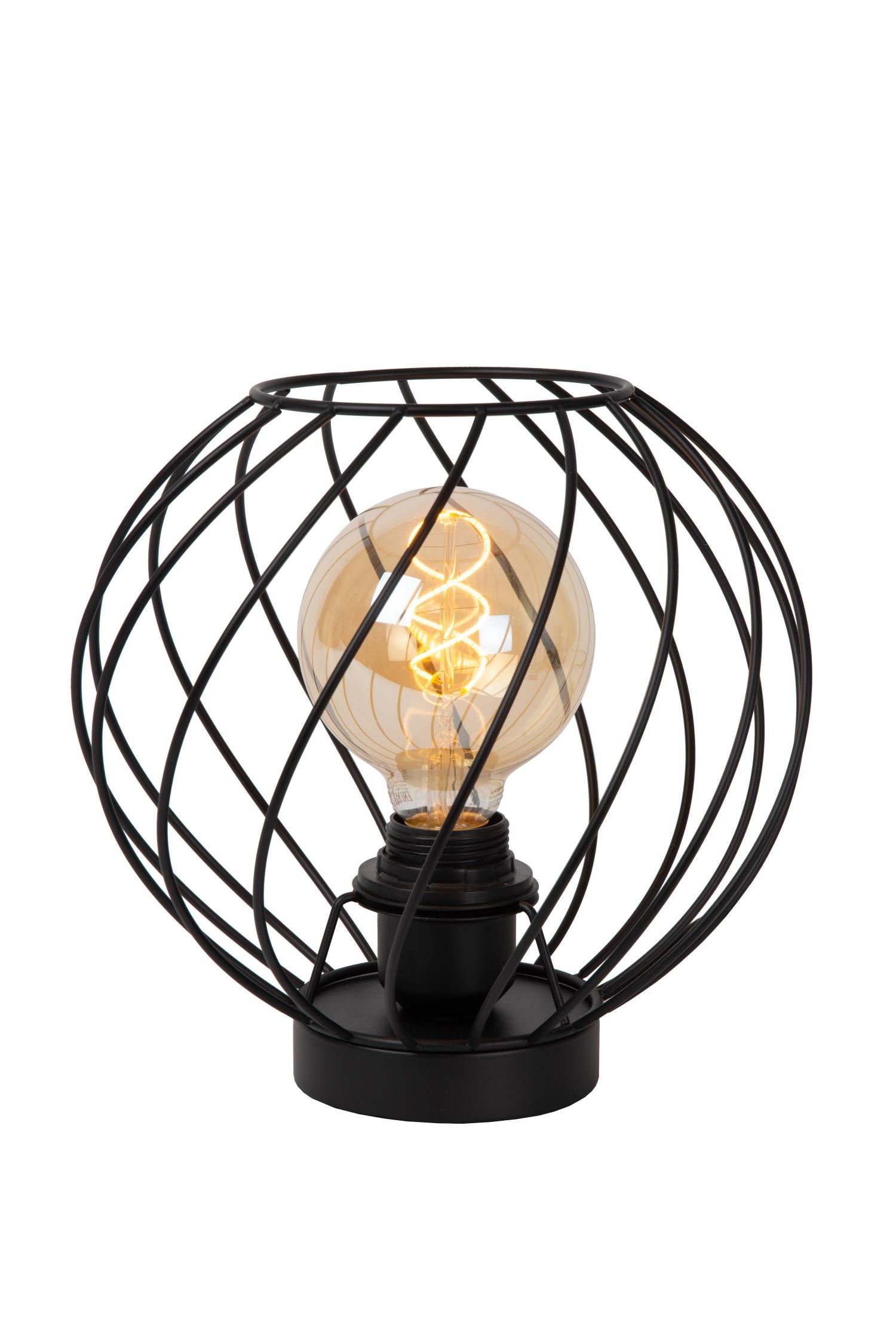 Lampa stołowa Danza czarna 1xE27x40W Lucide