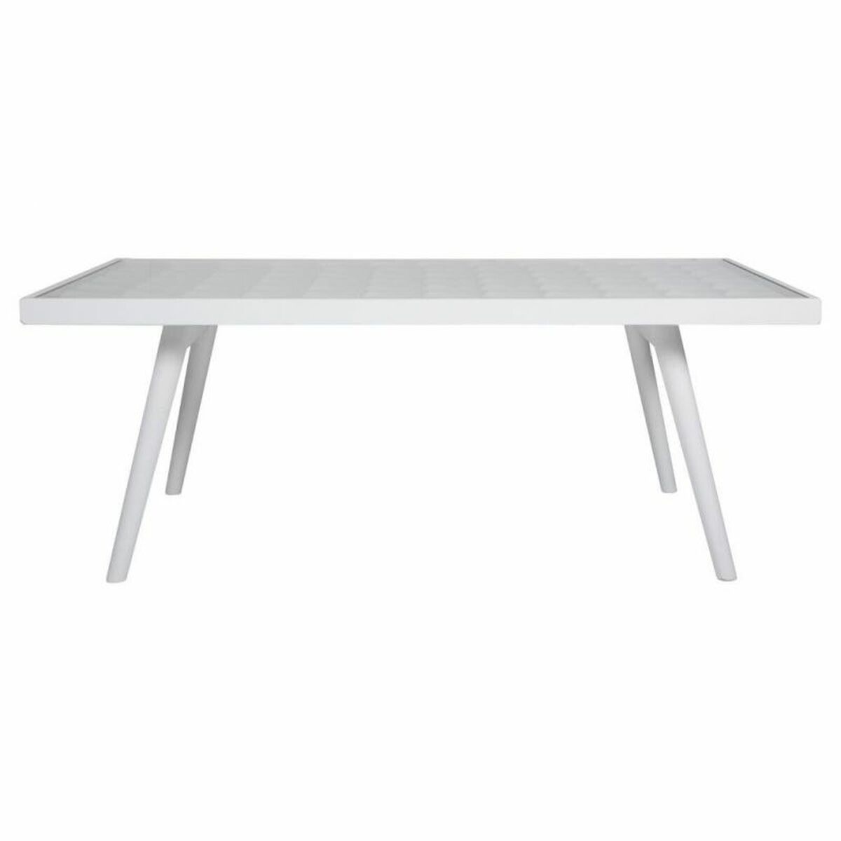 Table d'appoint en bois laqué blanc et gris 125x65x48h - 5