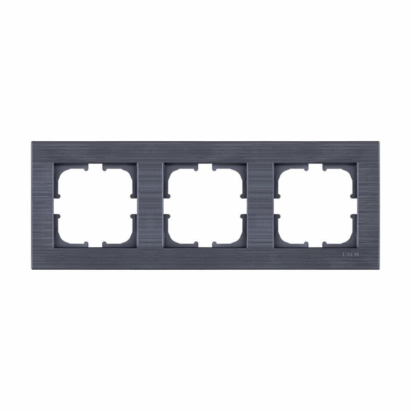 Ramka potrójna seria Comfort magnetyczny szary EXEN