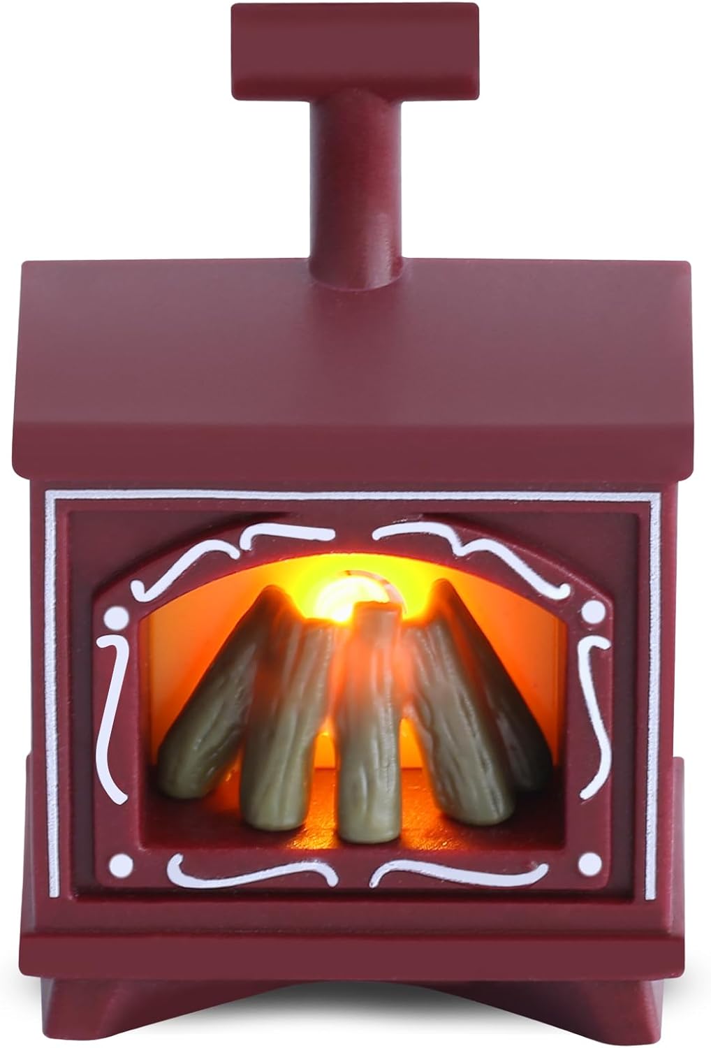 Oświetlenie kominkowe, kominki miniaturowe, kominki LED do domków dla lalek, meble do domków dla lalek, czerwone