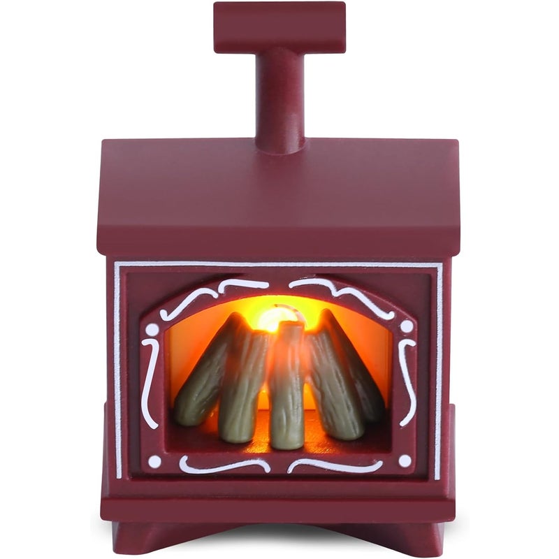 Oświetlenie kominkowe, kominki miniaturowe, kominki LED do domków dla lalek, meble do domków dla lalek, czerwone