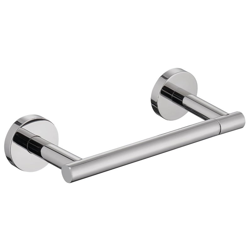 Dwukolumnowy, obrotowy uchwyt na papier toaletowy ze stali nierdzewnej, montowany na ścianie, błyszczący srebrny