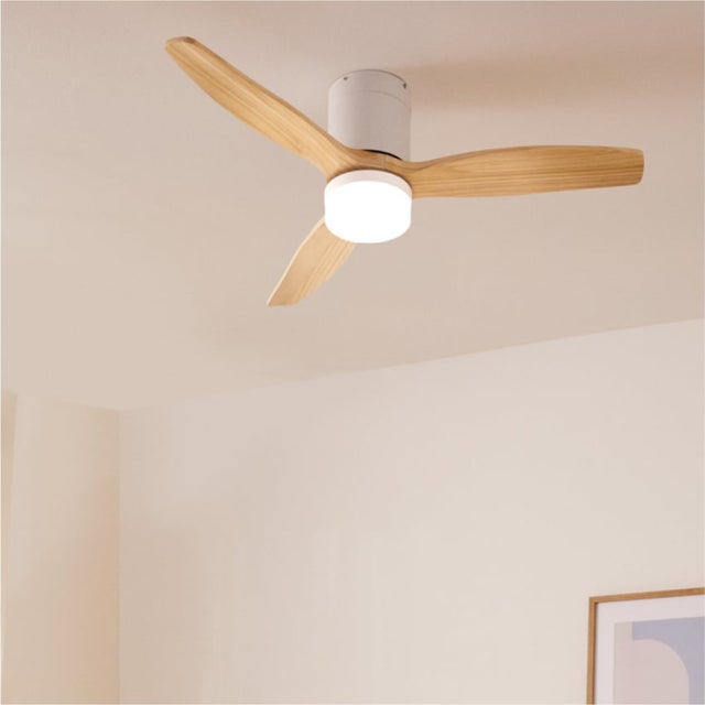WIND CALM S - Ventilador de techo 40W silencioso con aspas de ABS técnico Ø112 - Con luz - sin WIFI