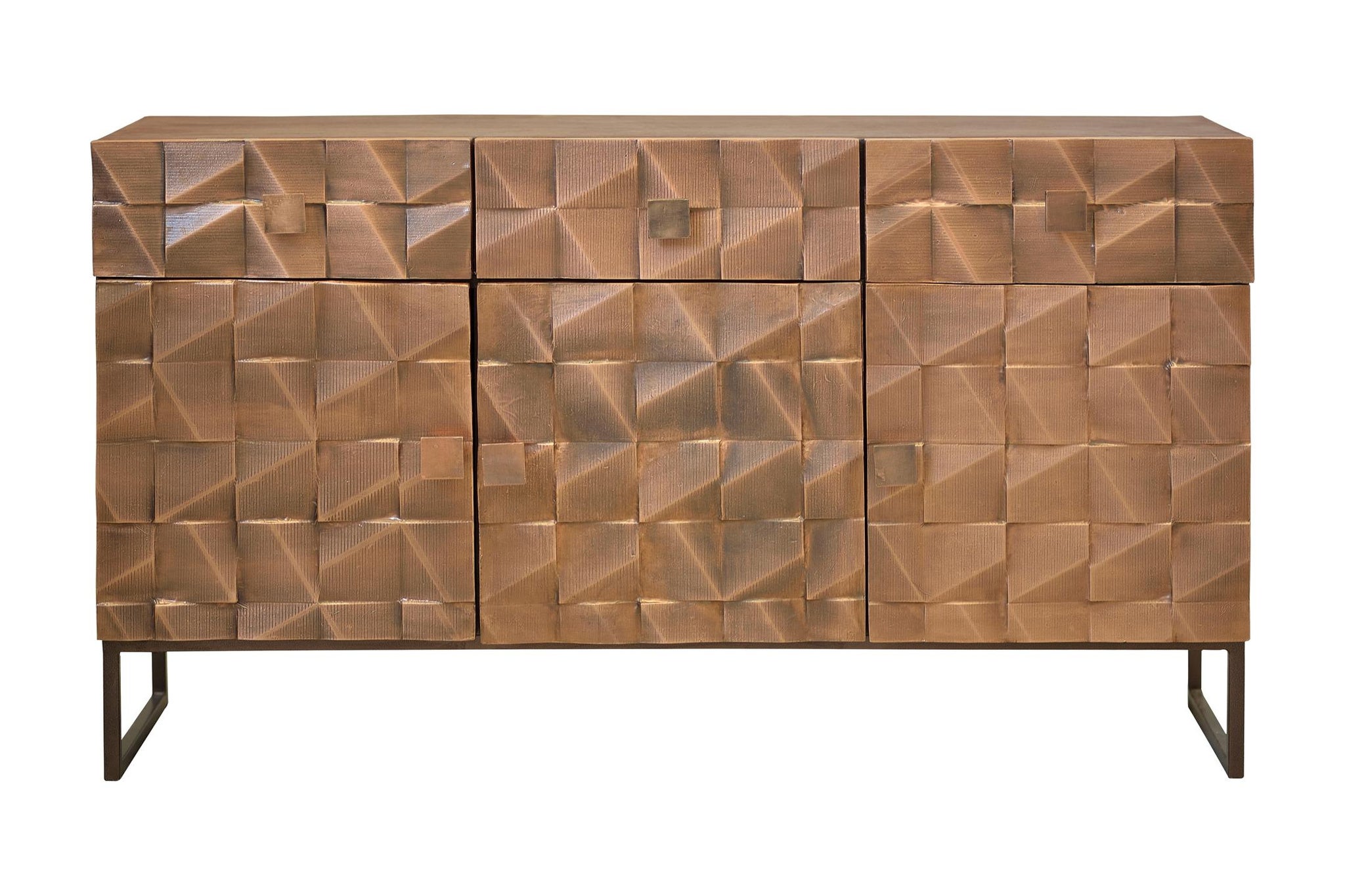Komoda z drewna mango, rustykalny styl nowoczesny - 80x142x42 GYC