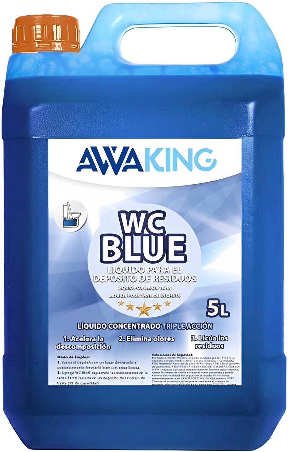 PLANTAWA Liquide WC Chimique Blue 5 Litres | Liquide Concentr pour Eaux  Noires de Caravane | Dcomposition Efficace et limination des Odeurs |  Leroy Merlin