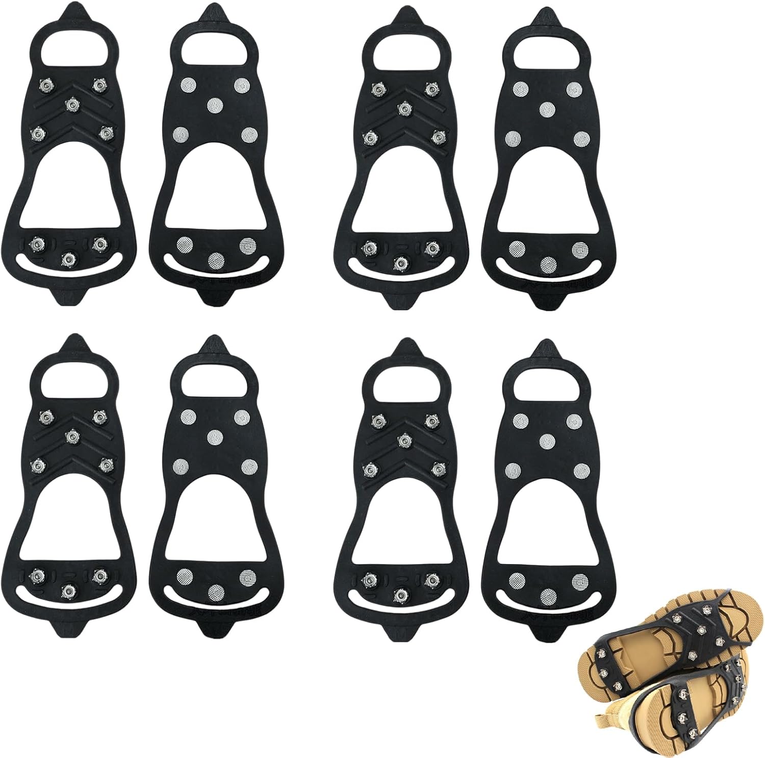 1 paire de crampons antidérapants universels pour chaussures à neige
