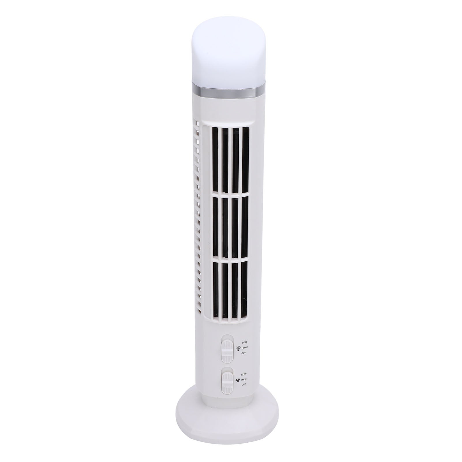 Sans pales Tower ventilateur portable vitesse réglable espace économie USB bureau sans pales ventilateur avec lumière pour maison chambre bureau blanc - 6