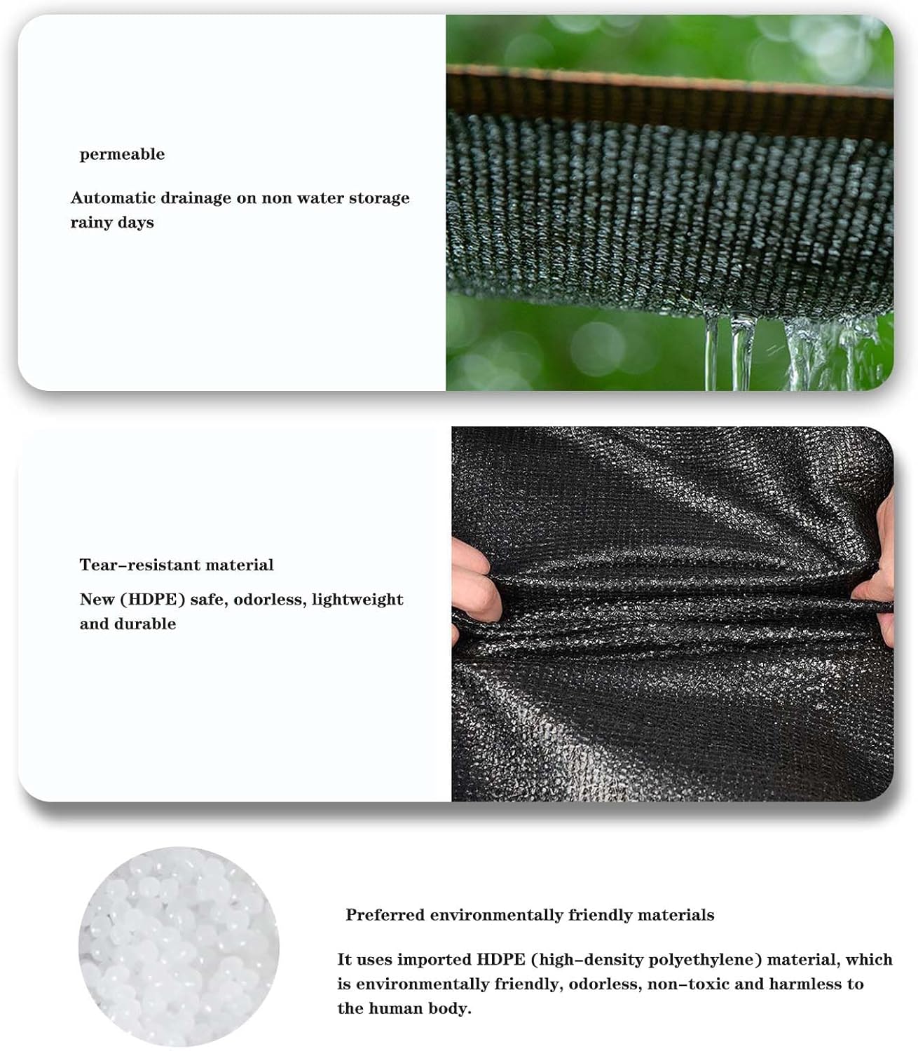 Filet anti-pollution noir Ojales avec protection UV, adapté aux gazebos, jardins, serres et espaces extérieurs, 5 x 6 mètres. - 4