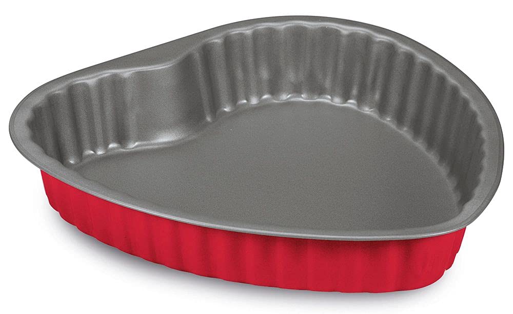 Guardini Rossana 2.0 bakvorm, 30 x 11 cm, staal met antiaanbaklaag, kleur rood/grijs