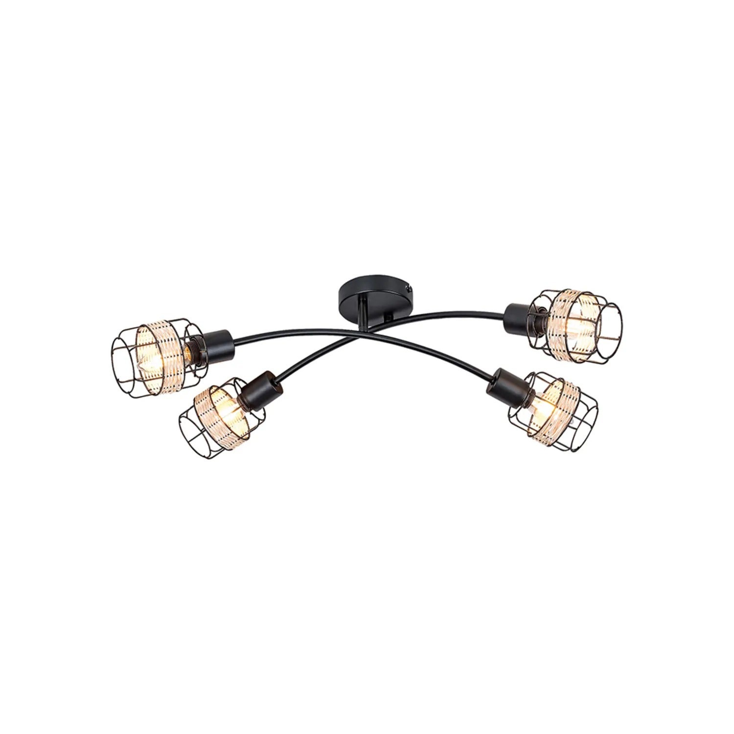 Lampa sufitowa Indiana czarna 4xE14x25W metal wym:20x63x9,5cm IP20 Rabalux