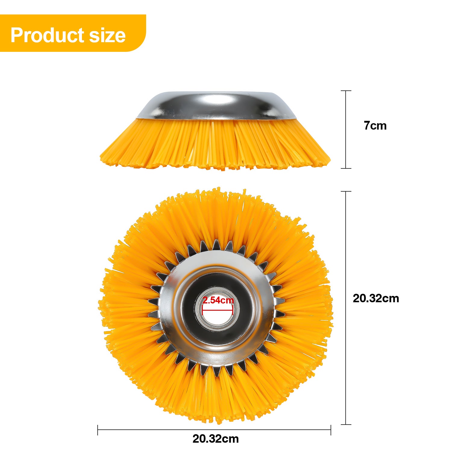 Togli Erba Dalle Fughe Spazzola Per Decespugliatore 25.4x200mm - Accessorio Per Pulizia Giunti E Superfici, Con Filo D'Acciaio Spazzola Giunti - Foto 5