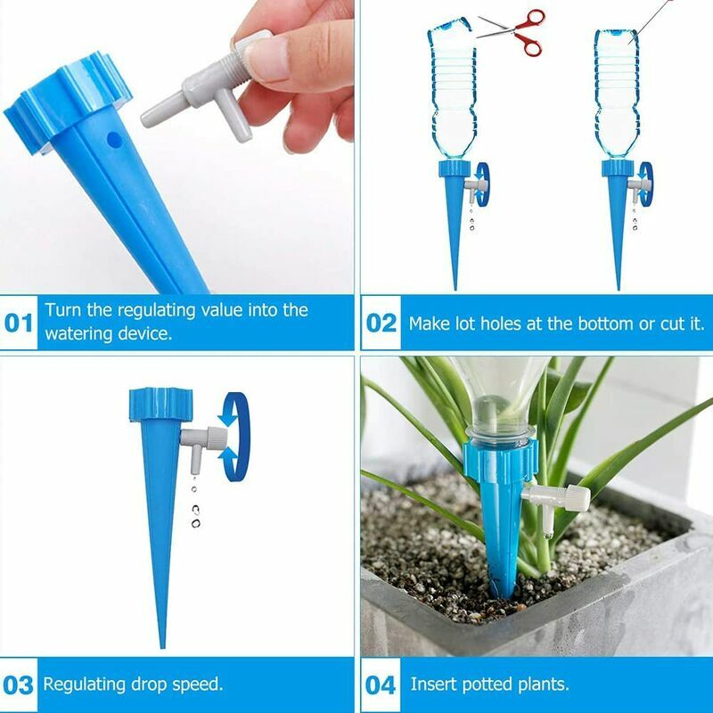 40pcs Goutte à Goutte Bouteille Irrigation Goutte à Goutte Bouteille Arroseur Automatique Plantes Arrosage Goutte a Goutte avec Vannes - 2