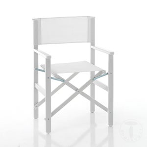 2 Sedie Da Regista Pieghevoli Estosa - Alluminio, Telo Textilene, Colore Ecru - Foto 13