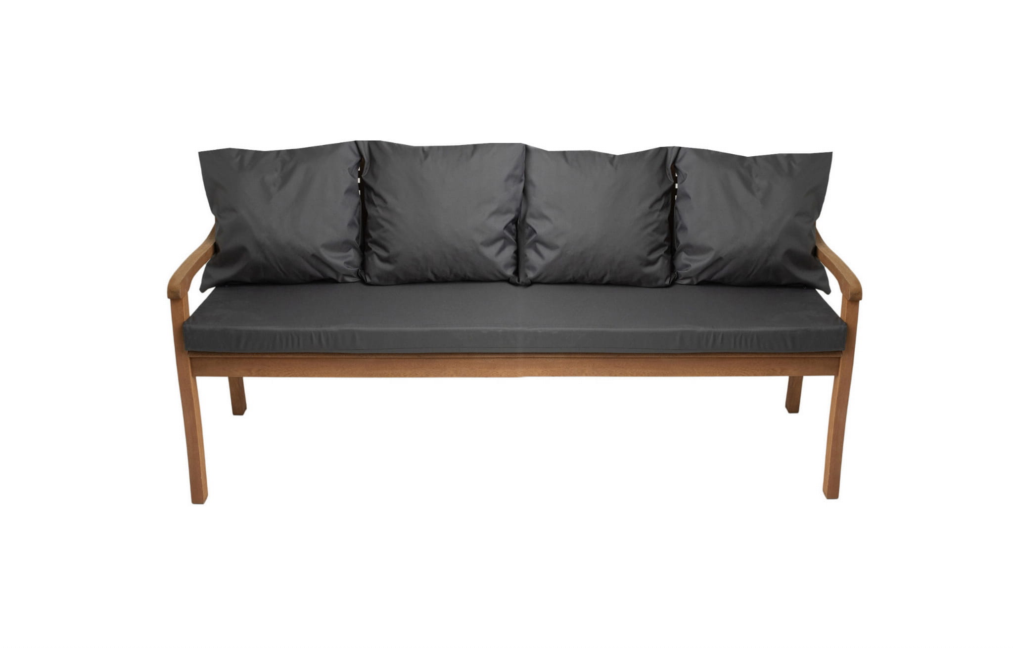 Cojín de banco 170x50/4x50x56cm, cojín de exterior, cojines para columpio de jardín de 3 plazas antracita, cojín de asiento, cojín de respaldo
