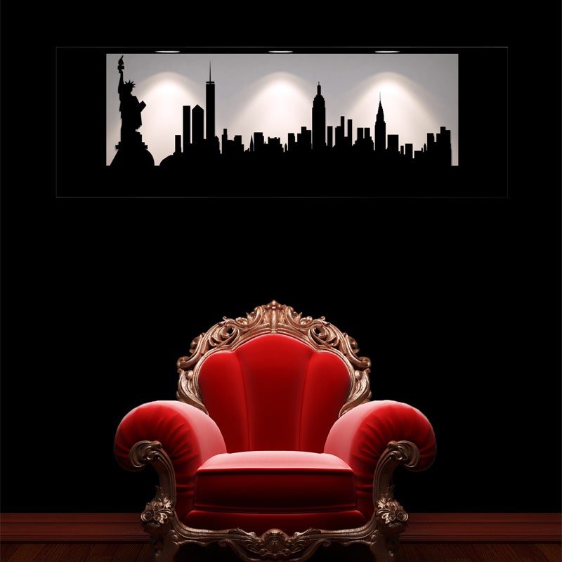 Pegatina de 3d new-york - adhesivo de pared - revestimiento sticker mural decorativo - 30x90cm