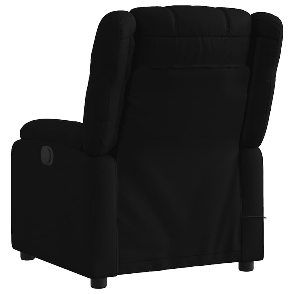 Fauteuil de massage inclinable en tissu noir - 5