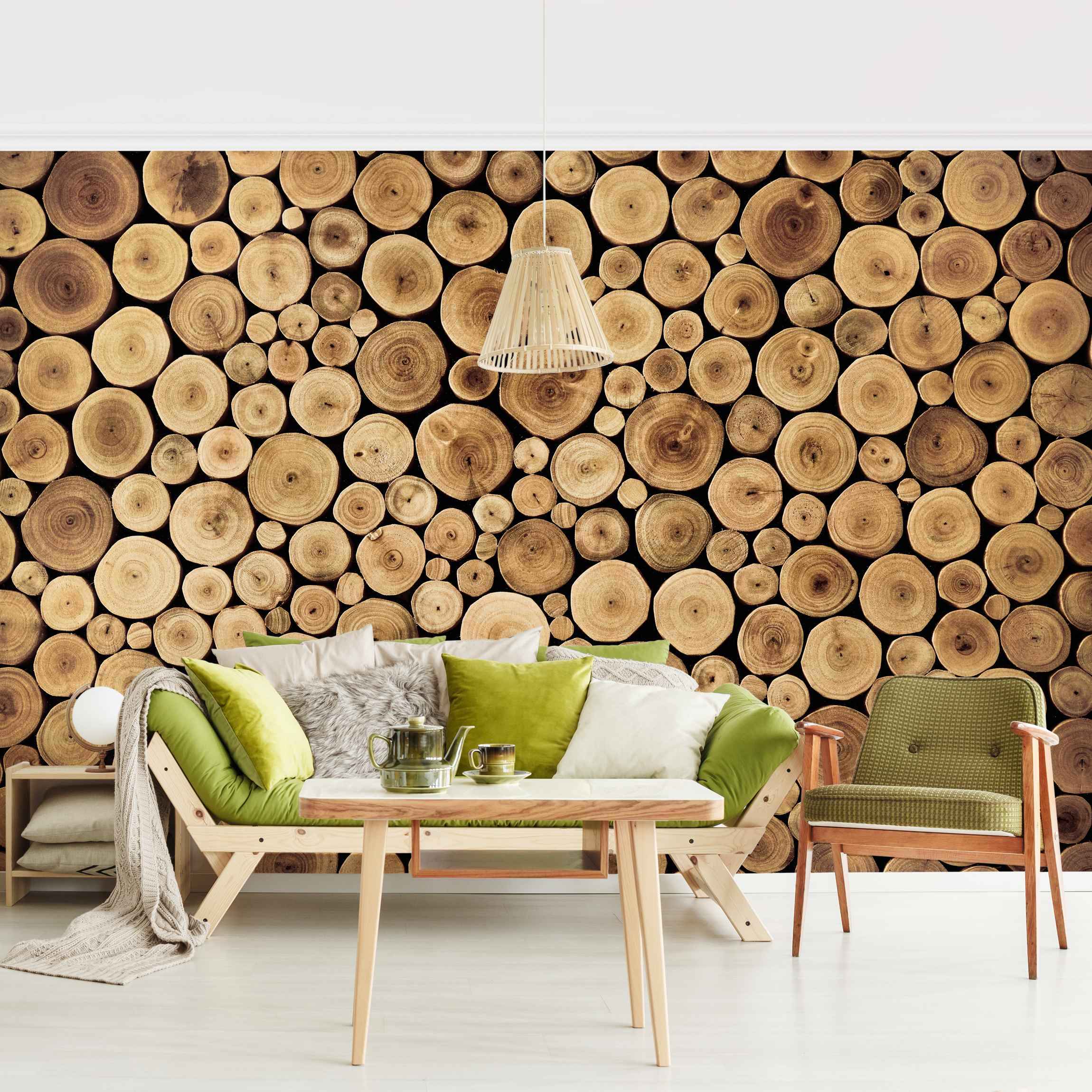 Papel pintado fotomural imitación madera arte estampado 58 - salón dormitorio cocina pasillo - tnt 432 x 290 cm adhesivo