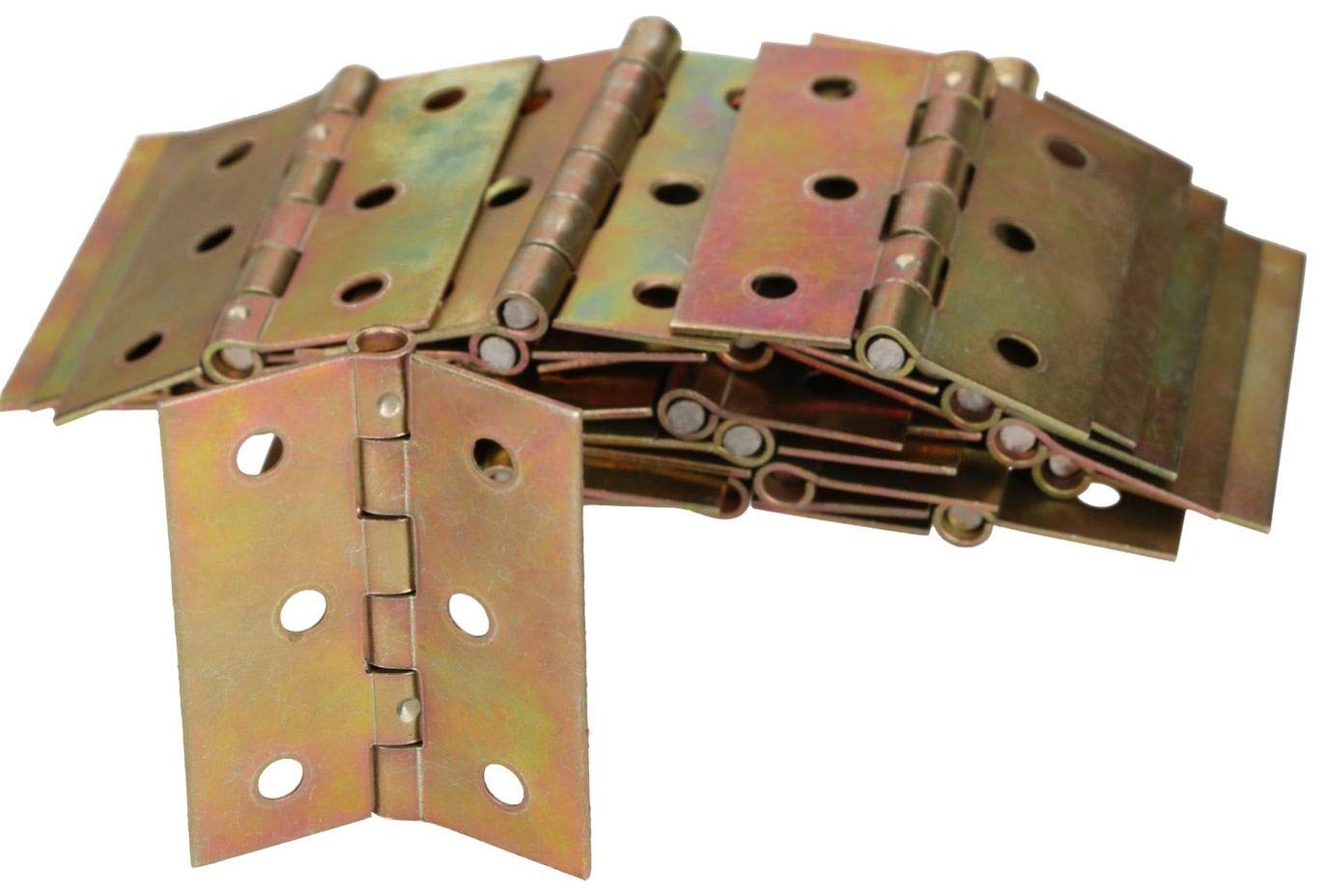 Charnières Plates En Fer IHC Dorées – Pour Meubles, Portes Intégrées, Lot à Droite