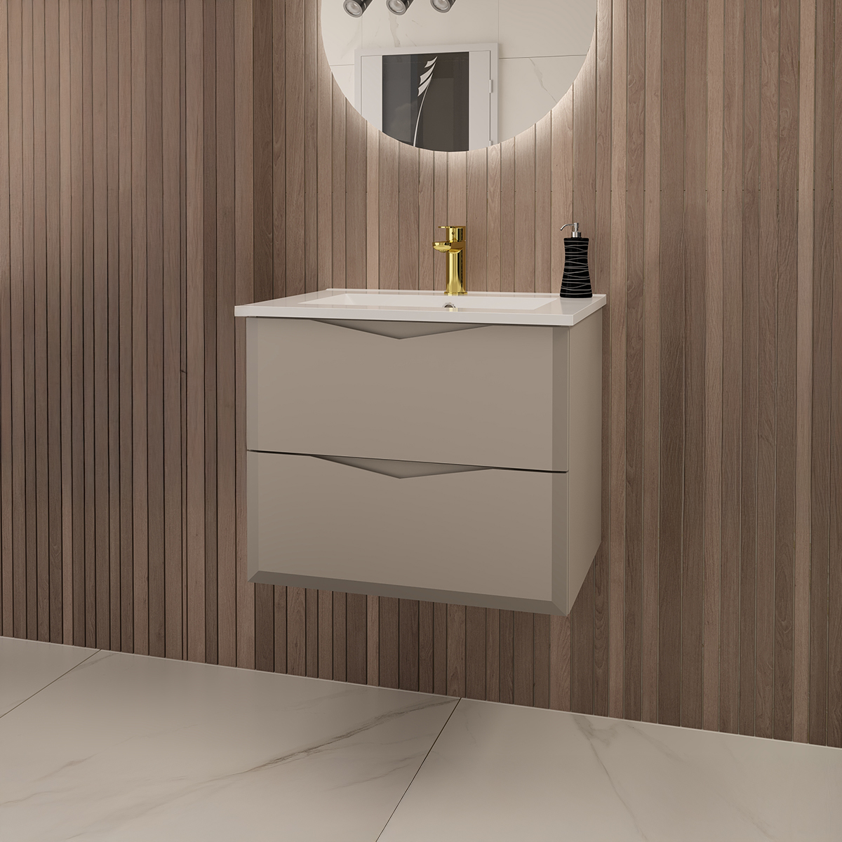 Mueble bajo lavabo encastrado 60cm ellie cachemira